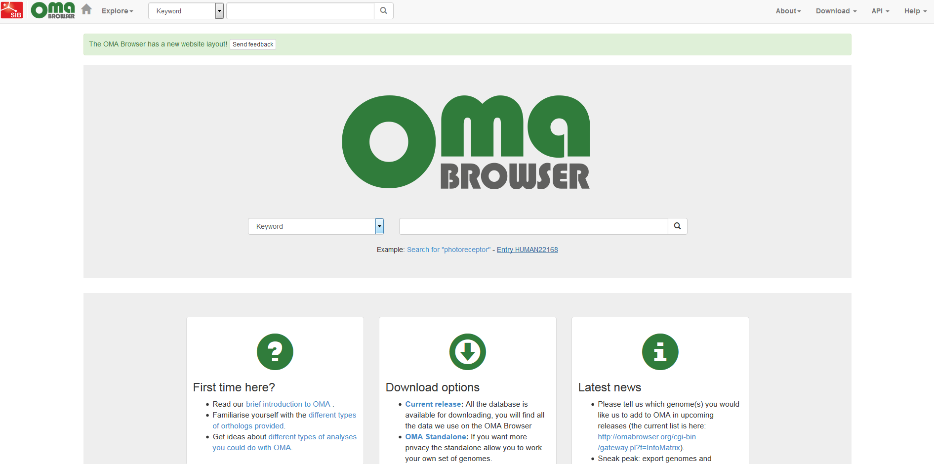 Redesign OMA Browser