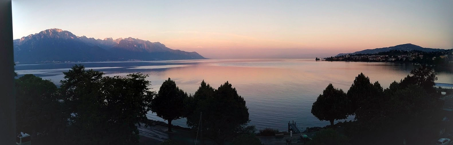 View on the lake Geneva from Montreux